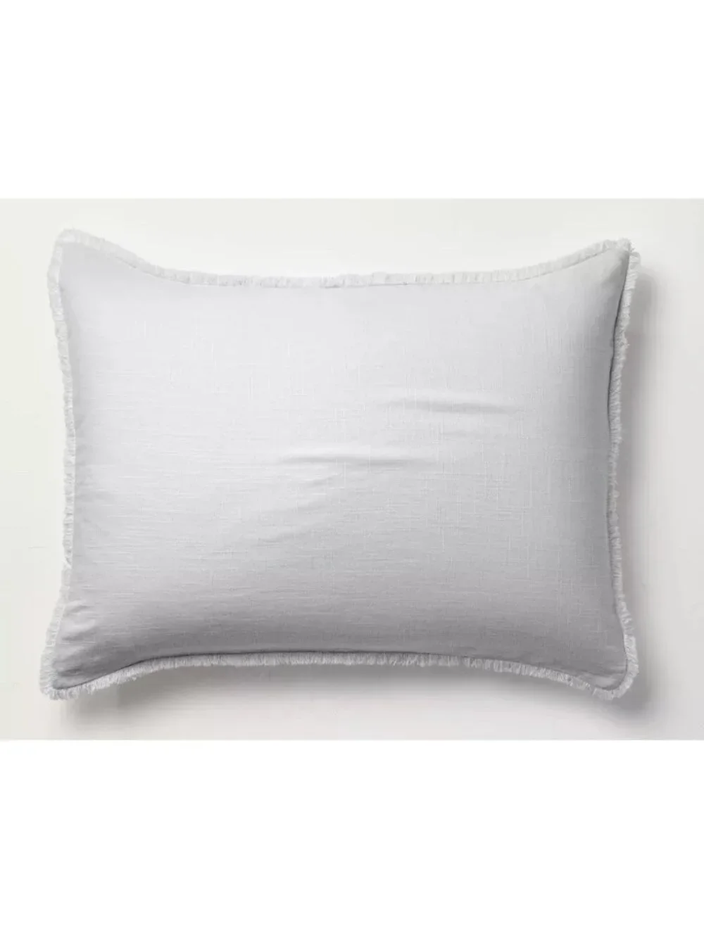 Casaluna Heavyweight Linen Blend Light Gray Standard Size Pillow Sham 20